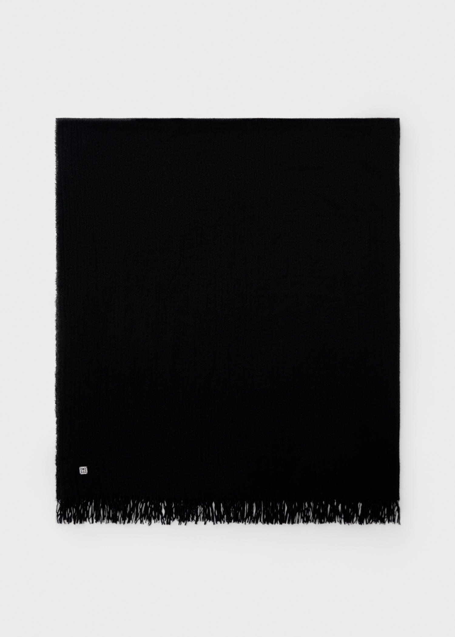 Cashmere blanket scarf black Totême